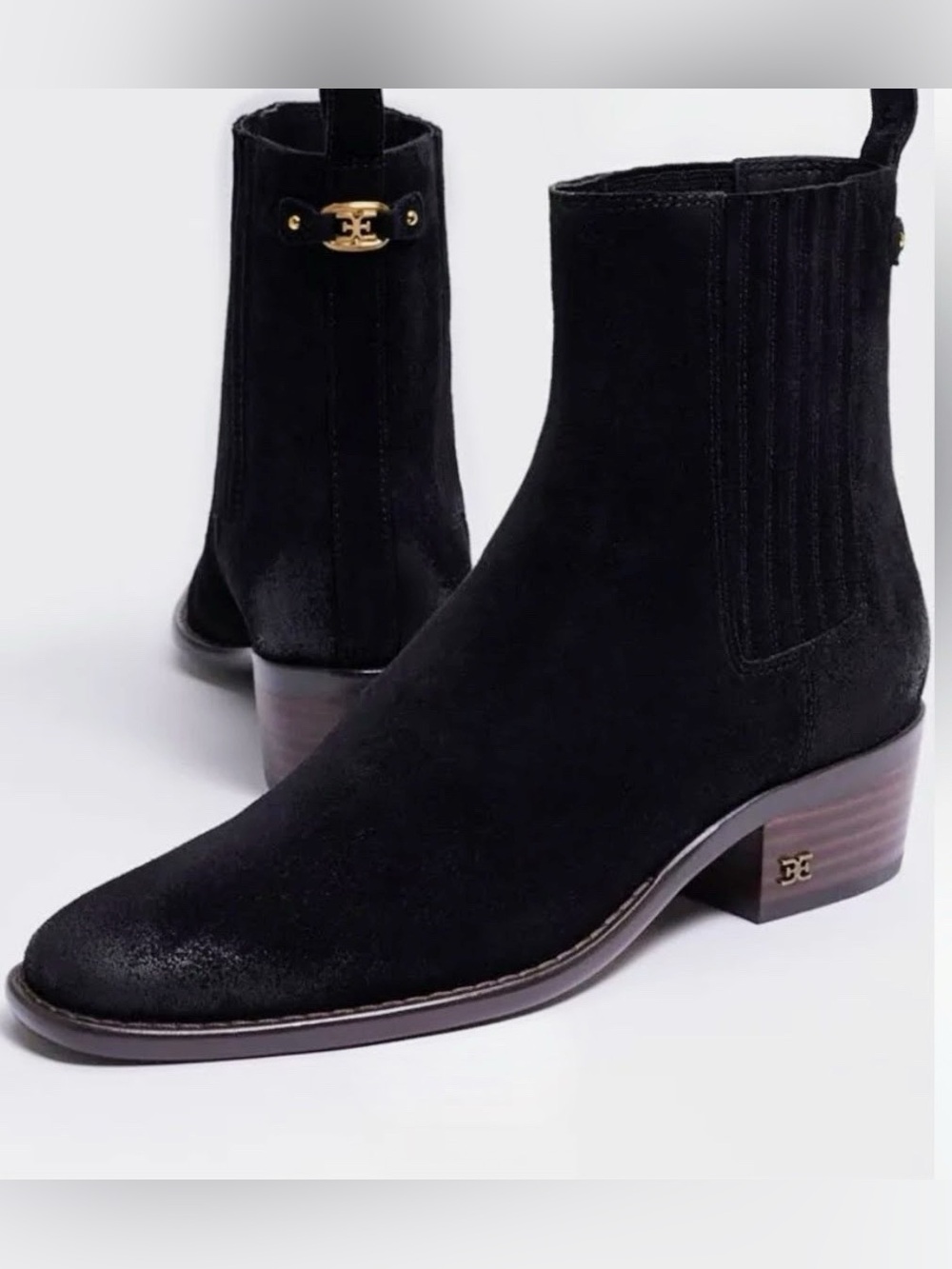 Sam Edelman Bronson Bootie - Black Suede  -Womens